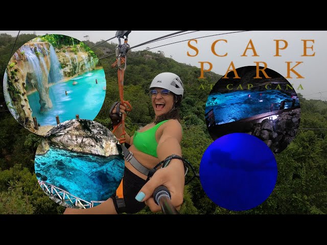 A day in Scape Park Punta Cana 4K | Hoyo Azul & much More! (ENG SUB)