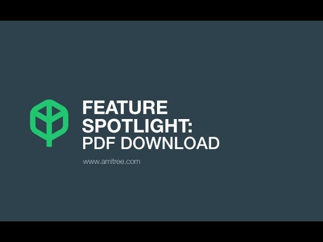 Feature Spotlight: PDF Download