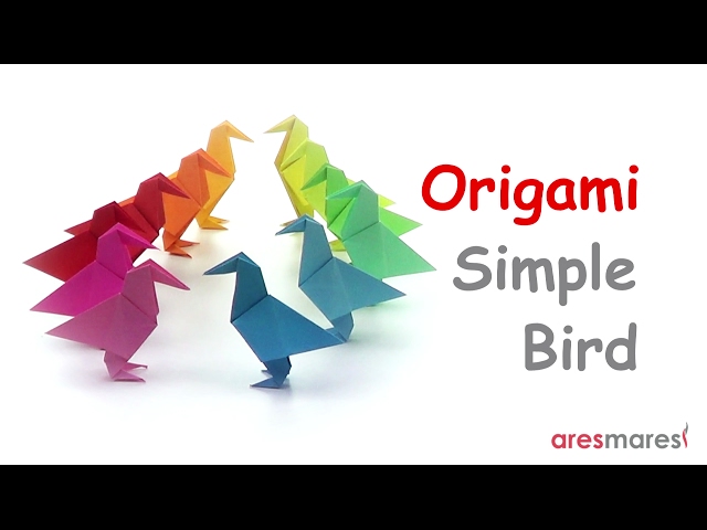 Origami Very Simple Bird (easy - single sheet)