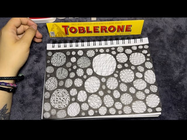 ASMR Toblerone Chocolate + Drawing