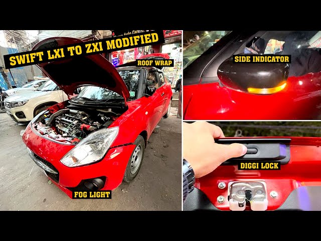 Swift lxi 2022 modified || swift spoiler || swift autofold mirror || swift tail light