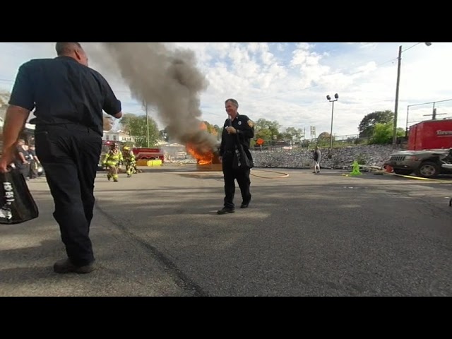 Brewster Volunteer Fire Department simulates a house fire