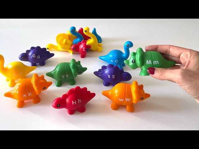 Dinosaur Letter Matching -Learn Upper & Lowercase Letters-Learn Colors-ABC’s-Preschool Learning