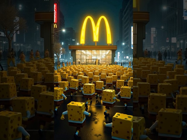 🤩100 SpongeBobs in McDonald’s