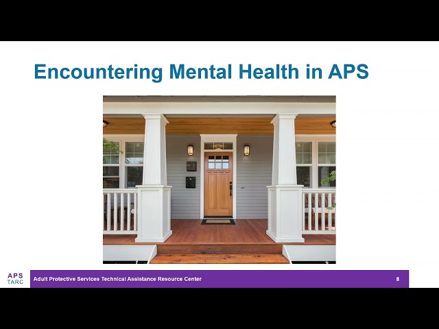 Mental Health and Older Adults: What APS Needs to Know