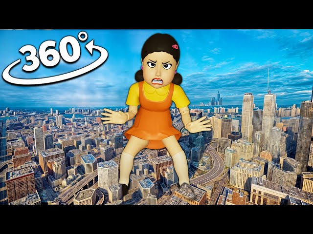 VR 360° SQUID GAME DOLL in the City