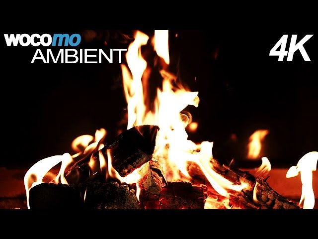 4K Fireplace - High Quality Fire Sound for Romantic Atmosphere (4K RESOLUTION)