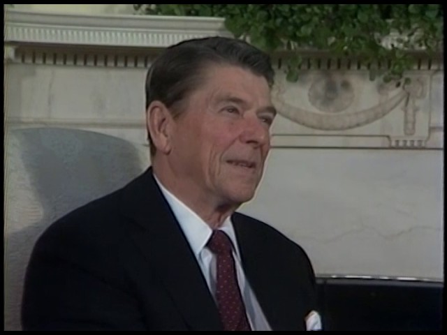 President Reagan Meeting with President Siad Barre of Somalia. Oval Office on March 11, 1982