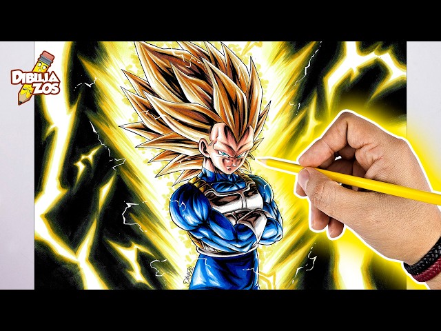 HOW TO DRAW VEGETA SSJ3 DAIMA ENERGY SAVING