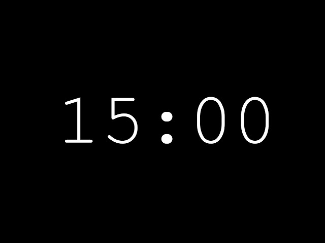 15 Minute Minimalist Silent Countdown Timer With Alarm