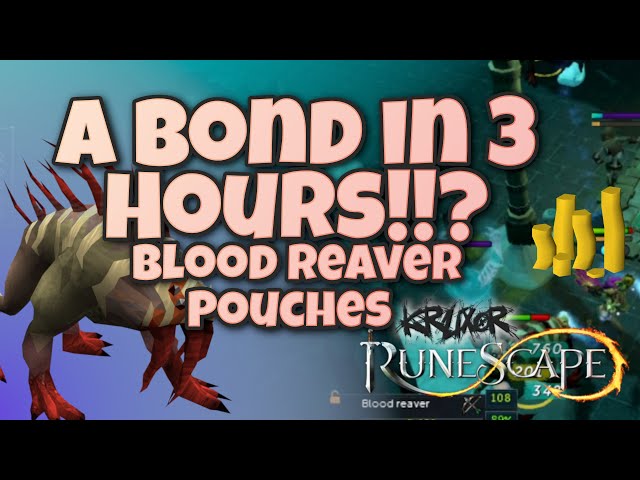 A Bond in 3 Hours!!? Blood Reaver Pouches - 34.8+ Mil Per Hour | Runescape 3