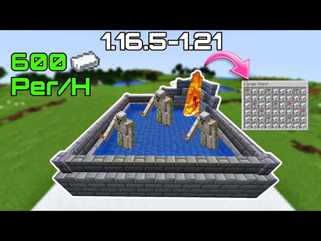 Minecraft 1.16.5+ Easy Iron Farm Tutorial - 600 Iron/H