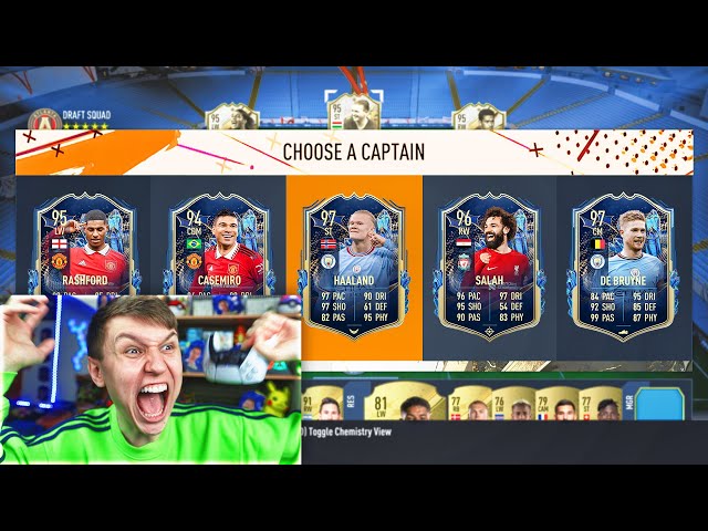 TOTS HAALAND IN 195 RATED PREM FUT DRAFT!! (FIFA 23)