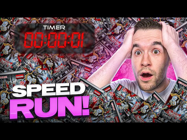 Opening NEW Yugioh Packs To BREAK A RECORD! (Pack Opening Speed Run)