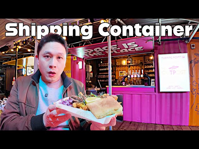 I eat at SHIPPING CONTAINER food hall - NOT what i expected!