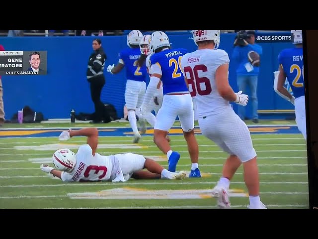 San Jose St Player Ejected for Targeting  vs Stanford #NCAAFootball 11-29-2024