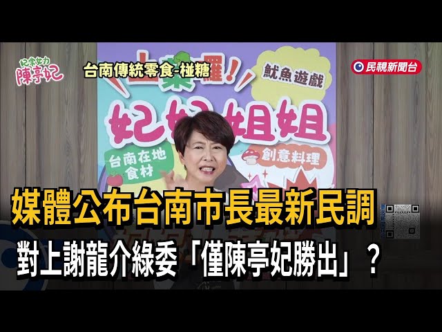 媒體公布台南市長最新民調　對上謝龍介綠委「僅陳亭妃勝出」？－民視新聞