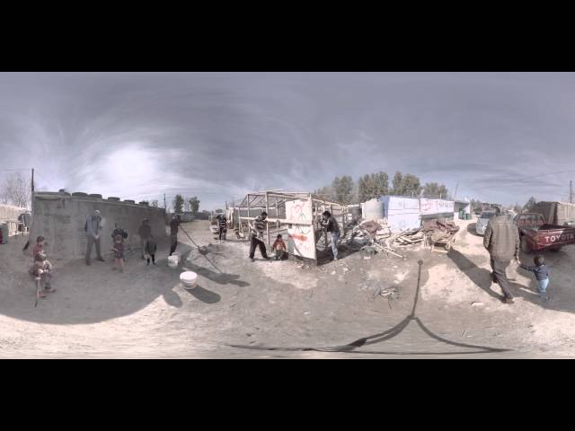 House building in refugee camp Lebanon