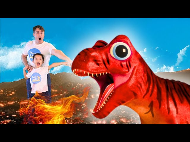 Baby Lava T Rex Scavenger Hunt Rescue | Educational Dinosaur Videos for Kids