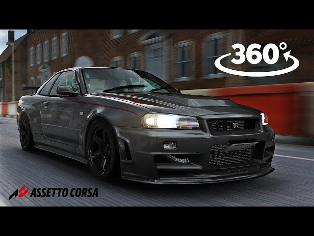 360° Nissan Skyline R34 Z-Tune in Assetto Corsa VR Experience #assettocorsa #360video #acmods