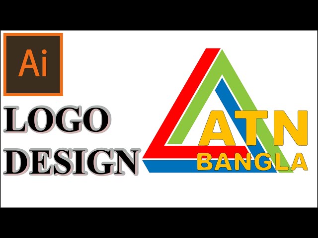 Atn Bangla logo Design In Illustrator | How To Atn Bangla Logo Make In Illustrator | Atn Bangla Logo