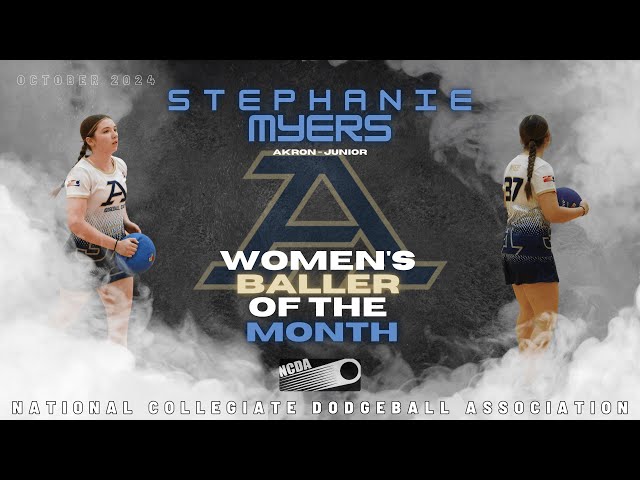 October 2024 Women's Baller of the Month, Akron, Stephanie Myers