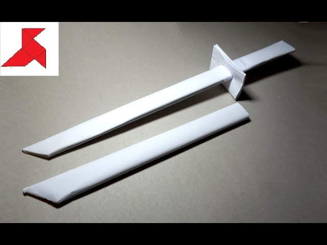 DIY -  How to make the SAMURAI SWORD with a scabbard from A4 paper