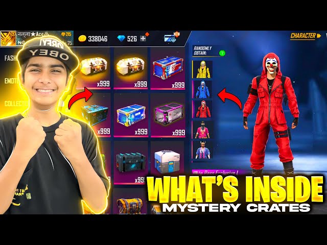 Opening Mystery Crates Gifted By Garena 🤯 Noob To Pro In 0 Diamond 💎 - Garena Free Fire