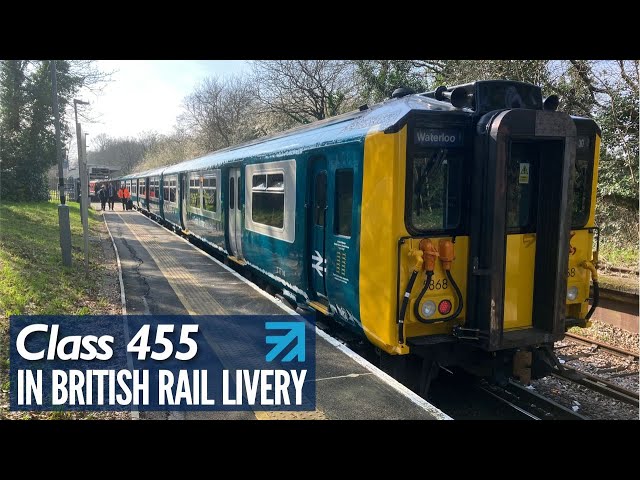 SWR Class 455 in British Rail Livery