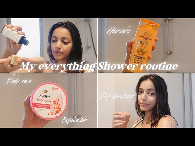 My Everything shower routine 2024 / How to get healthy glowing skin for winters on budget ✨