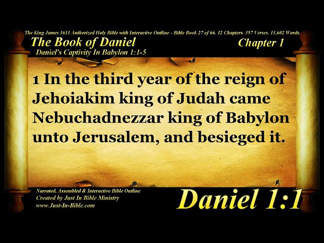 Bible Book #27 - Daniel Chapter 1 - The Holy Bible KJV Read Along Audio/Video/Text