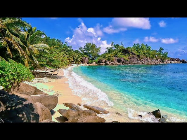 Ocean Waves Relaxation 3 Hours , Calm beach Sound of Waves 4K Video