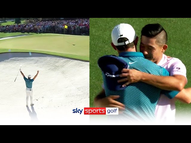 McIlroy AND Morikawa hit OUTRAGEOUS bunker shots on the same hole! | Masters 2022