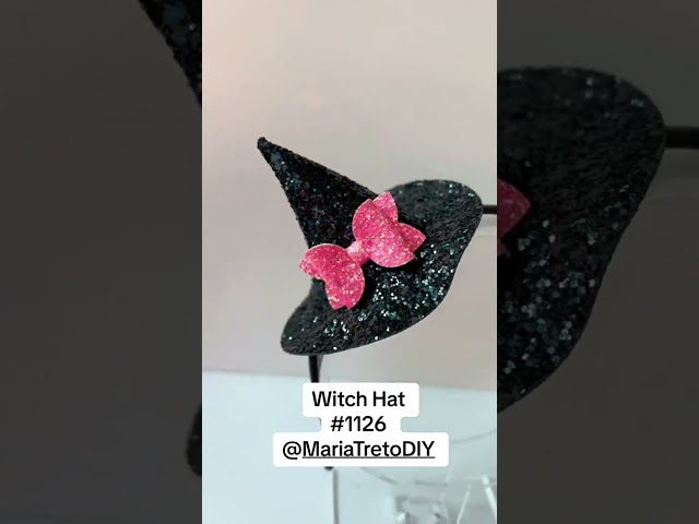 The witch hat from Treto DIY Treto DIY can be put on a headband and a alligator clip #einasbows