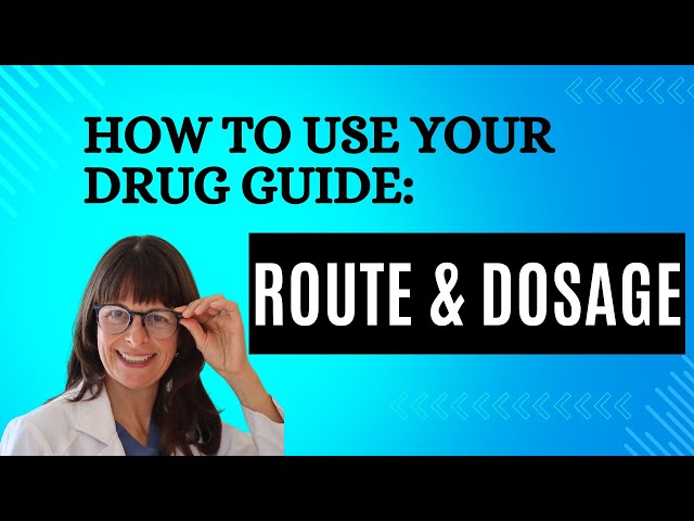 How to use your Drug Handbook: Route & Dosage #pharmacology