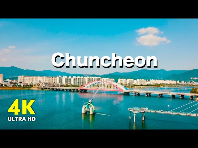 4K Drone | Chuncheon city in  South Korea | Beautiful Sky Walk