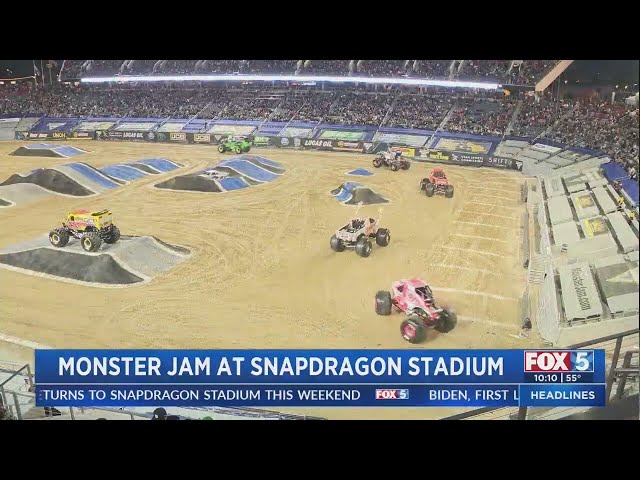 WATCH: Monster Jam rolls into San Diego's Snapdragon Stadium