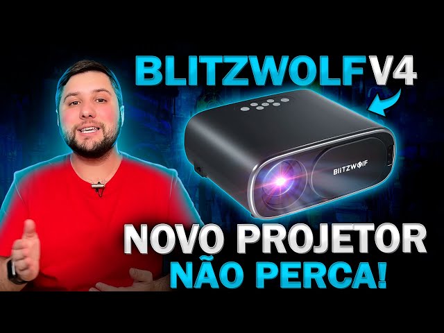 BLITZWOLF V4 - Novo projetor Full HD lançado com 10.000 lumens e auto foco!!!