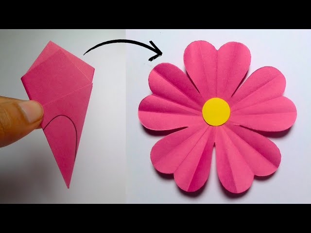 How to make a simple paper flowers step by step | Flower Making Ideas