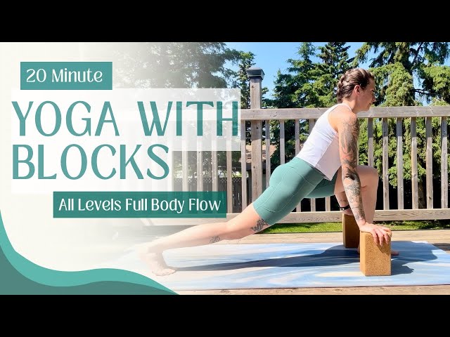 20 Minute Yoga with Blocks | All Levels Full Body Active Recovery Flow for Support and Stability