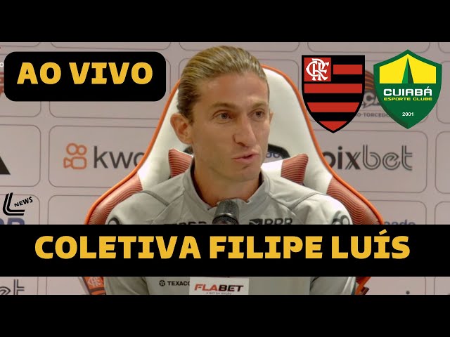 COLETIVA FILIPE LUÍS AO VIVO - FLAMENGO X CUIABÁ - DIRETO DA ARENA PANTANAL