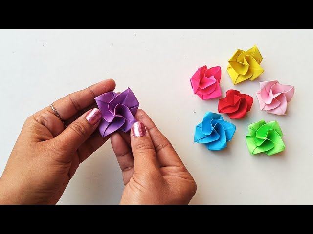 Easy Origami Paper Rose | Flower Easiest Origami Rose Ever | How to Fold | Valentine's Day Gift |DIY