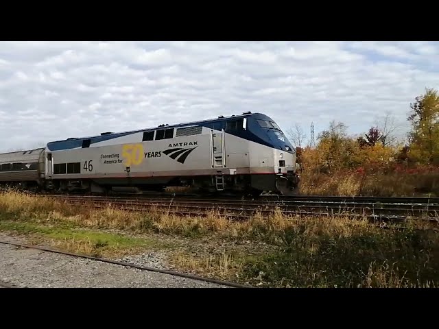 Amtrak 46 Leads Via 97 on a Fall Morning.