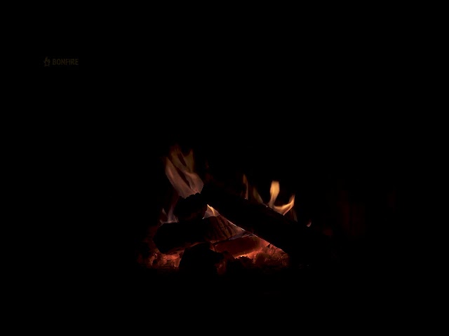 Night Fireplace with Crackling Fire Sounds 🔥Cozy Fireplace 4K. Dark Fireplace Noises Black Screen