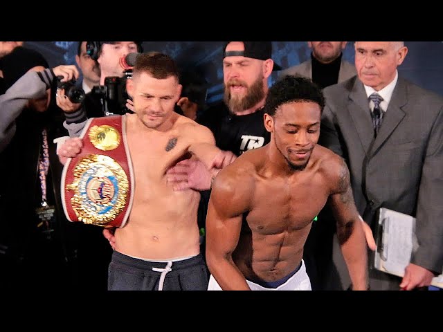 Denys Berinchyk PUSHES Keyshawn Davis OFF STAGE at weigh in as near riot ensues!