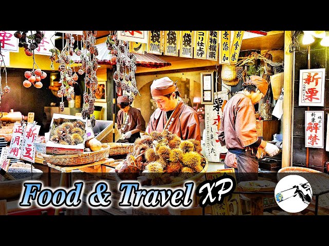 Street Food of Nishiki Market Kyoto Japan 4K | Food & Travel XP