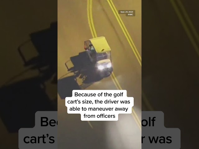 Police chase reported stolen golf cart in LA