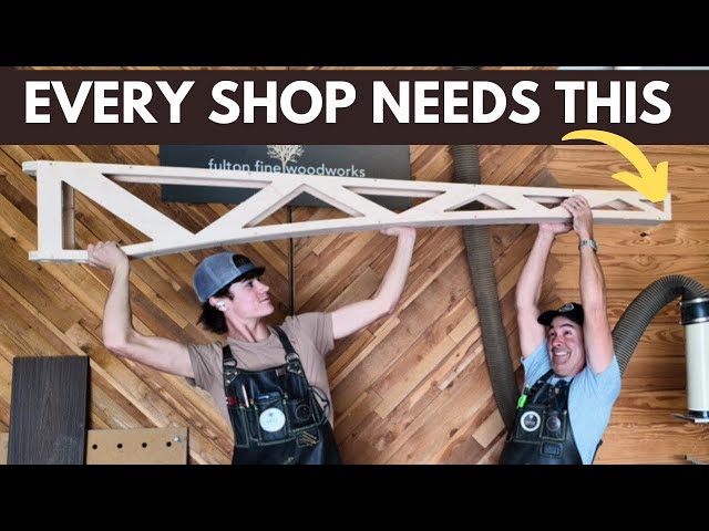 The BEST shop dust collector boom arm - simple to make & no hardware!