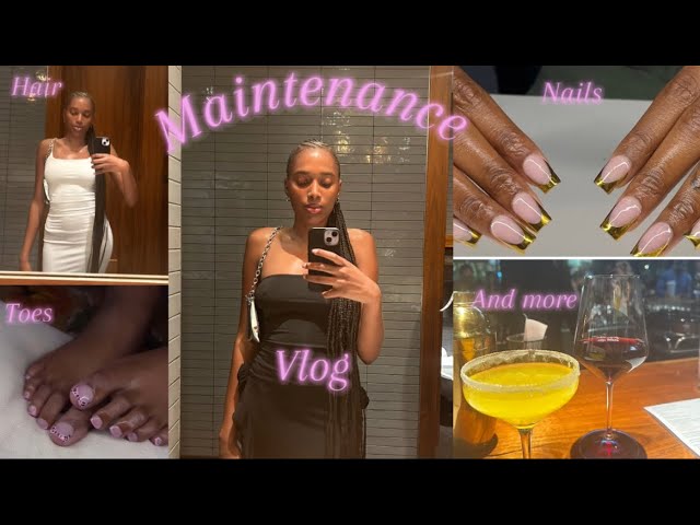 Maintenance vlog| New hair & nails| visiting granny in the hospital & going out to eat