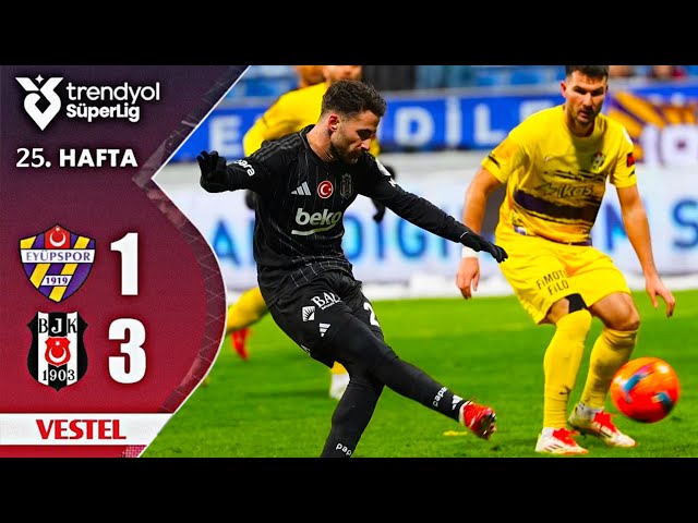 Eyüpspor - Beşiktaş 1-3 MAÇ ÖZETI | Trendyol Süper Lig 2024-2025 Rafa Silva Golü |